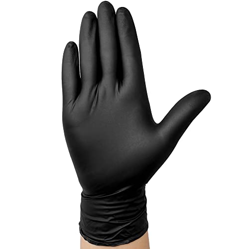 TitanFlex Disposable Nitrile Exam Gloves - 6-mil, Black, XXL 100-ct Box, Heavy Duty, Latex Free, Food Safe for Cooking & Food Prep - color: 01 6mil (100ct), size: XX-Large