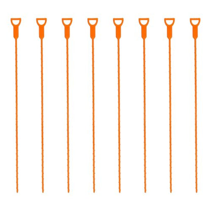 8 Pack 25 Inch Drain Snake Clog Remover Tool,Hair Cleaner for Shower, Kitchen Sink, Bathtub and Bathroom, Flexible Plastic Drain Auger Cleaning Tool