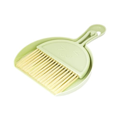 Green Mini Broom and Dustpan Set, Small Handheld Brush Combo for Kids Kitchen Counter Table Desk Car and Pet Area Cleaning - color: Green