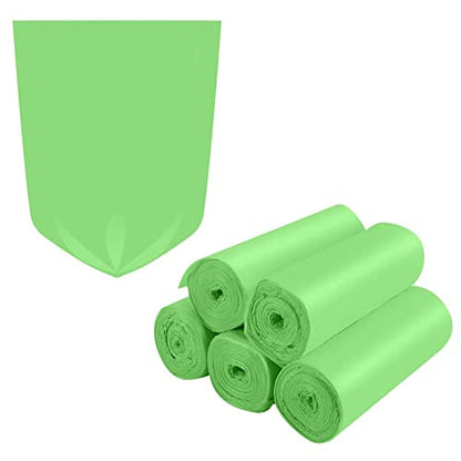 Inwaysin 1.2 Gallon Small Trash Bags Garbage Gags 1-1.5 Gallon 125 Counts, Mini Trash Bags Biodegradable for Bathroom Office Home Fit 4.5-5L Garbage Can (5 Rolls/Green) - style: 1.2Gal-Green-125