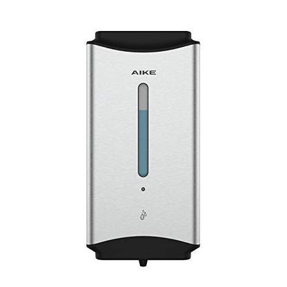 AIKE Automatic Soap Dispenser Commercial Wall Mounted Liquid Dispenser Brushed Stainless Steel Finish 1100ml Large Capacity - color: Brushed Stainless Steel