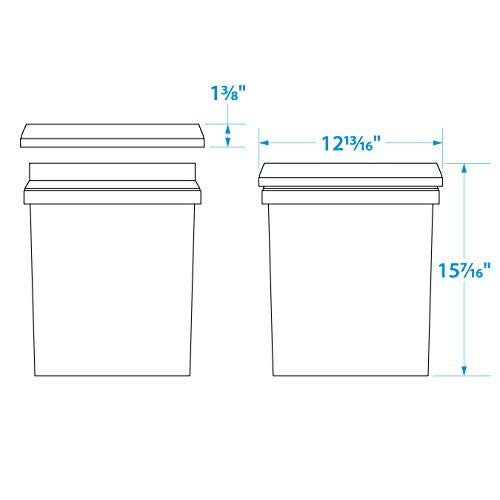 Seachoice 5-Gallon Plastic Bucket w/Metal Handle, Yellow