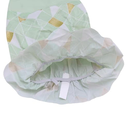 RARITYUS Household Kitchen Cleaning Gloves Waterproof Cotton Lined Dishwashing Non-Slip Long Cuff Gloves - color: Green (Length 19.29'')