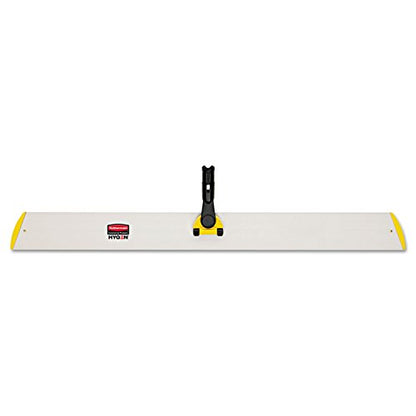 Rubbermaid Commercial Products HYGEN Microfiber Quick-Connect Mop Frame - 36 Inch, Silver, for Janitorial/Professional/Industrial Heavy-Duty Floor Cleaning/Mopping/Dusting, Plastic - size: 36-Inch (Silver)