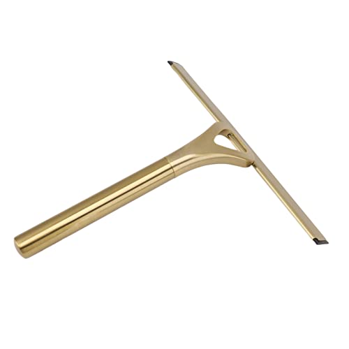 Shower Squeegee, Stainless Steel Window Squeegee for Glass Doors, Bathroom Car Windows, Water Remover with Ergonomic Handle for Home Auto Use