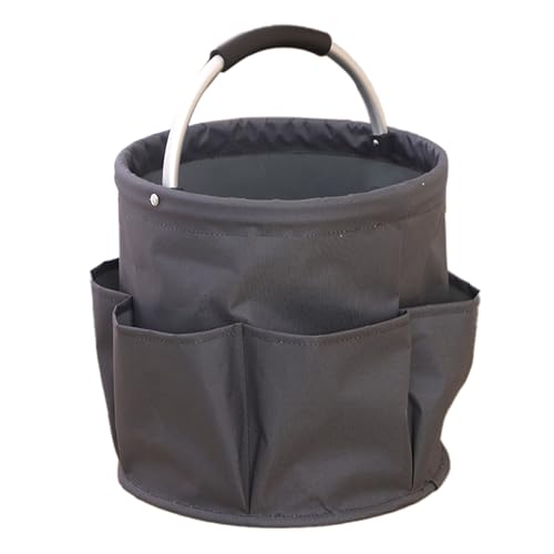 Professional Cleaning Caddy Organizer - 11" Wearable Cleaning Supply Bag with Adjustable Shoulder Strap & Handle - Housekeeper Essentials Organizer for Detailing Tools & Supplies (Grey) - color: Grey