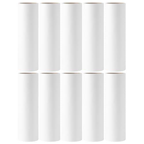 Lint Roller Refills 6.3 inch Great Value 10 Pack Extra Sticky Lint Remover Refills for Pet Hair Clothes Floor 6.3 inch Wide Lint Roller Replacement Refills - size: 10-Pack