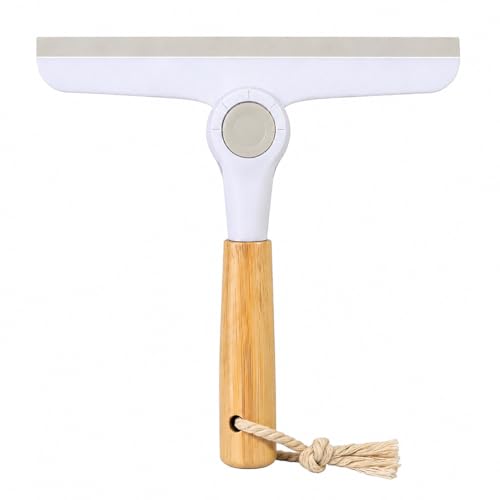 Window Squeegee for Glass Doors，All-Purpose 9.7” Window Cleaning Squeegee, Handheld for Windows, Car Windshields & More，Grey (9.5" Shower Squeegee)