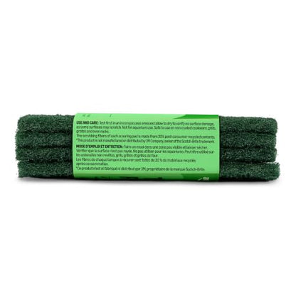 Amazon Basics Heavy Duty Scour Pads, Dish Scrubber for Kitchen + Outdoor, 4 Count, Pack of 1