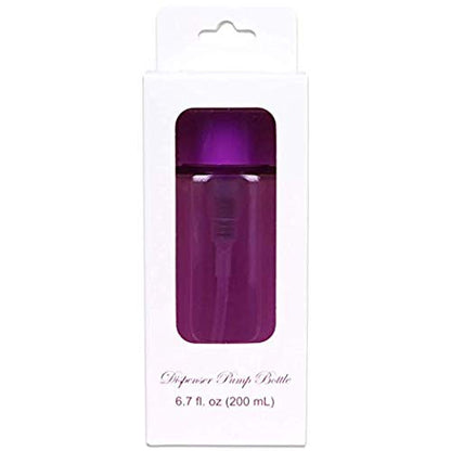 7oz Purple Push Down Pump Dispenser Empty Refillerble Bottle with Flip Top Cap - for Nail Polish, Travel, Cosmetics Packaging - color: Purple, size: 7 Ounce - 1 Bottle