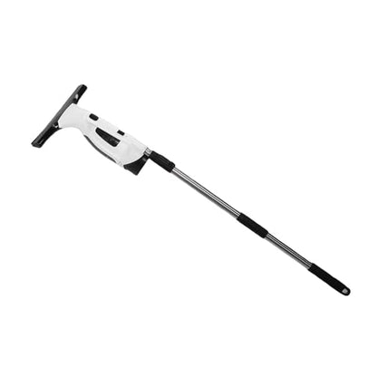 Window Vacuum Squeegee Cordless, Strong Suction Electric Window Cleaner with Water Collection, Window Cleaning Kit with Spray Bottle, Telescopic Pole for Glass Doors, High Window, Tile, Car