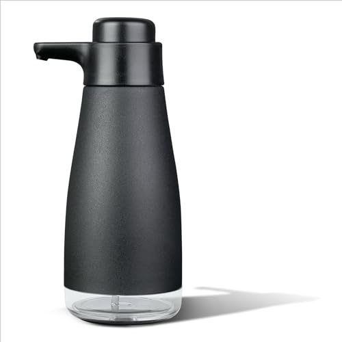 AIKE 15fl.oz Liquid Soap Dispenser for Dish and Hand Soap Matte Black - color: Anti-fingerprint Black Coating