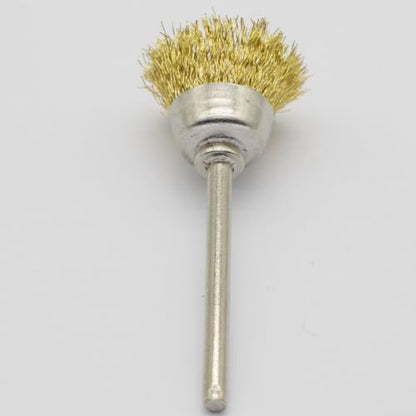 20PCS Brass Wire Brushes - Metal Rust Removal, Cleaning, and Polishing - 15mm Diameter, 1/8″ (3mm) Shaft - Removes Burrs, Dust, and Oxide Layer - Handles Rough Surfaces - Rotary Tool Accessories - style: Brass Wire Brush 3*15mm 20PCS