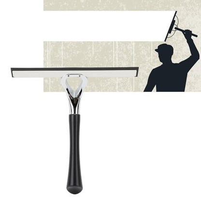 All Purpose Shower Squeegee, Stainless Steel Glass Squeegee Wiper for Shower Doors, Tile Shower Walls, Bathroom, Window, Glass, Car Mirrors and Kitchen 8.86 x 9.45in