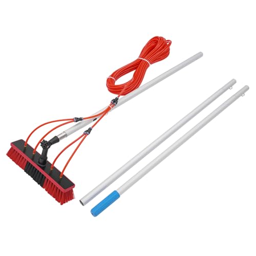 Solar Panel Cleaning Kit, Window Cleaning System, Hose & BrushHead, Washing Equipment Window Cleaner Tool Water Fed Pole Kit for Roof Caravan Solar Panel (3m/9.84ft) - size: 3m/9.84ft