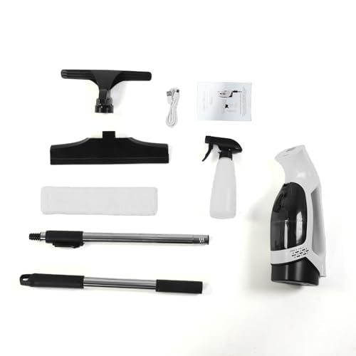 Handheld Glass Device with Strong Suction for Effortless Window (Black)