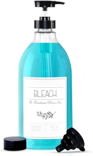 The Farmhouse Room Pump for Laundry Softener, Detergent, Liquid Soap & Bleach Bottles Ideal for Plastic or Glass Containers Leak Proof and BPA-Free