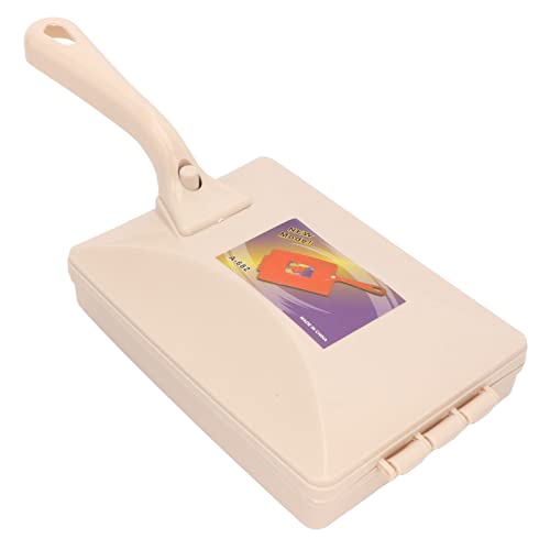 Yinhing Double Roller Broom Brush, Carpet Debris Sweeper with Comfortable Grip, Beige