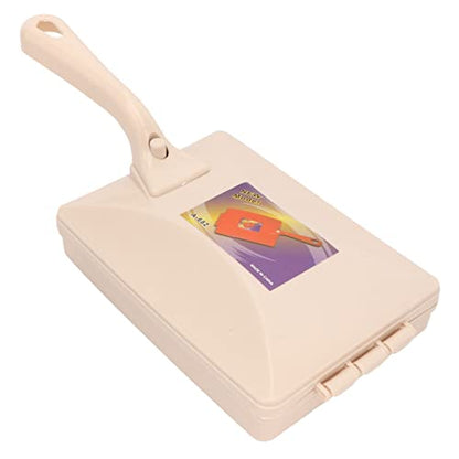 Yinhing Double Roller Broom Brush, Carpet Debris Sweeper with Comfortable Grip, Beige