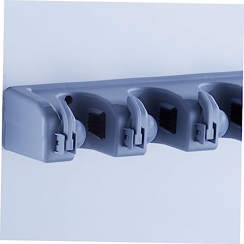 PRETYZOOM Multi-purpose Wall Mounted Mop Organizer Holder Friction Grips and Hooks Storage for Home Kitchen and Bathroom Use Space-saving Design for Brooms Mops and Tools