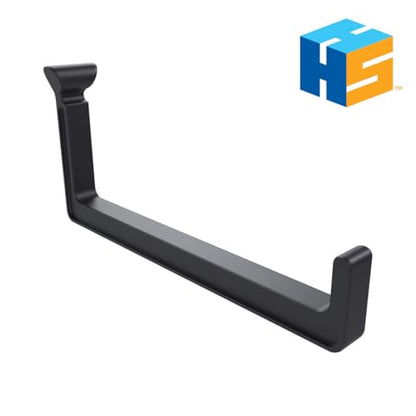 36” Garage Wall Organizer System – Modular Tool & Utility Storage Rail with Hooks & Rubber Loops – Heavy Duty Wall Mount for Garage, Garden, Laundry & Utility Rooms – Made in USA - color: Black
