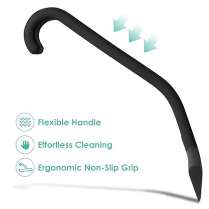 Shower Squeegee for Glass Door, One-Piece Silicone Squeegee with Minimalist Design and Integrated Hook for Easy Hanging, Cleaning Shower Walls, Glass Doors, Windows