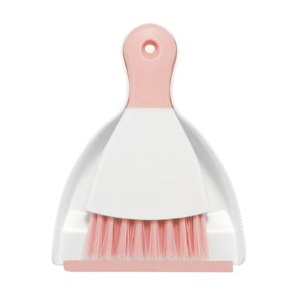 NACENA Mini Dustpan and Brush Set, Small Broom and Dustpan Set Dust Pan and Mini Hand Broom Dustpan and Broom Combo Compact for Home Table Keyboards Sofa Kitchen, Pink - color: Pink-1 Pack, size: 1 pack