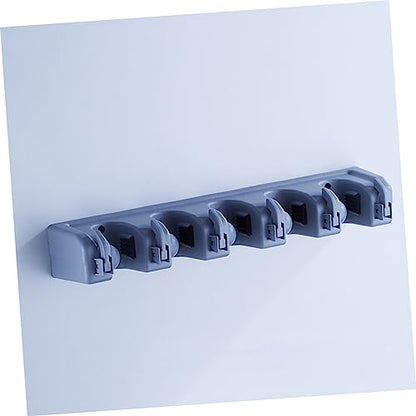 Mobestech Wall-mounted Mop Stand Bathroom Organizers for Holders Hook Wall Storage Organizer Kitchen Mop Broom Holder Over The Door Organizer Wall Mounted Storage Tool Storage Rack Blue