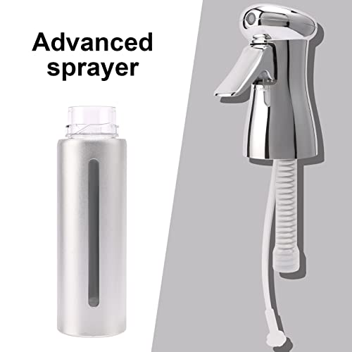 Fine Mist Spray Bottle, Fine Mist Continuous Spray Bottle,Empty Water Spray Bottles for Hair hairstyling,Plants,Cleaning Solutions Dispensing (Silver)