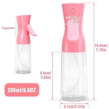 Spray Bottle,Fine Mist Spray for Hair,Ultra-Fine Continuous Spray Bottle for Skincare,Plant Care,Pet Grooming,Cleaning, Refillable Spray Container,Christmas Gift (1Pcs Light Pink 6.8oz) - color: Light Pink