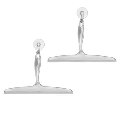 iDesign Bathroom Plastic Shower Squeegee with Wall Hook - Set of 2 - Clear - color: Clear, style: Pack of 2