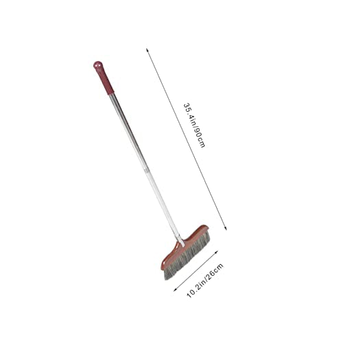 GARVALON Long Handle Telescoping Broom Detachable Dustpan Lightweight Soft Bristles for Indoor Floor Cleaning Dust and Hair Removal for Home and Office Use