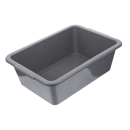 PRETYZOOM Commercial Plastic Utility Tote Bus Tub for Restaurant Rectangular Dish Washing Basin with Handles Multi-Purpose Storage for Dishes Toys and More