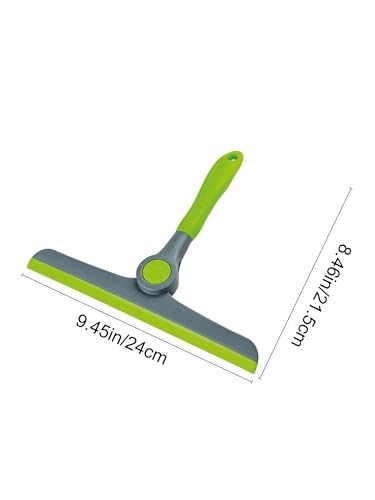 9.4" Heavy Duty Window Squeegee, Green Grey Handheld Glass Cleaner for Glass Doors, Windows, Car Windshields