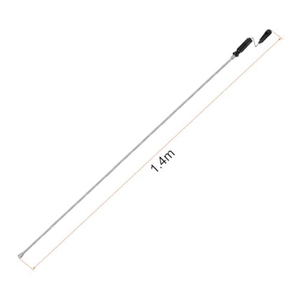 HARFINGTON Drain Augers 5 Ft Stainless Steel Flexible Plumbing Auger Hair Drain Cleaner Tool Toilet Auger Clog Remover Tool for Kitchen Bathroom Shower Sink Toilet Bathtub, Black - color: Black, size: 1.4m