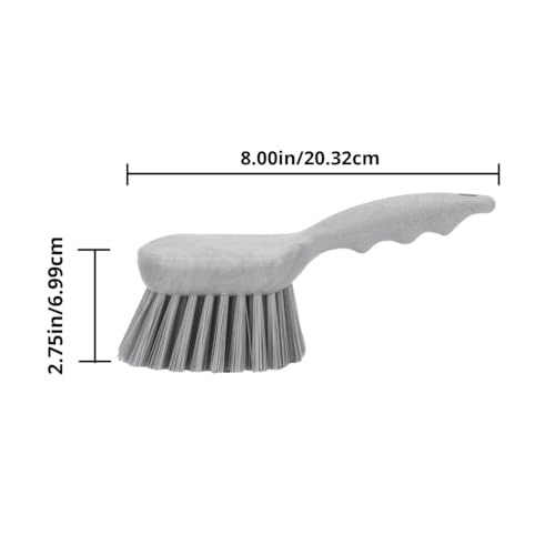 SPARTA 40541EC03 Plastic Scrub Brush, Utility Brush, Kitchen Brush With Hanging Hole For Cleaning, 8 Inches, Black - (Pack of 1) - color: Black