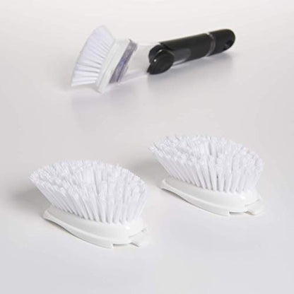 OXO Good Grips Soap Dispensing Dish Brush Refills, 2 Pack, White, Nylon Bristles - size: 2 Count (Pack of 1)