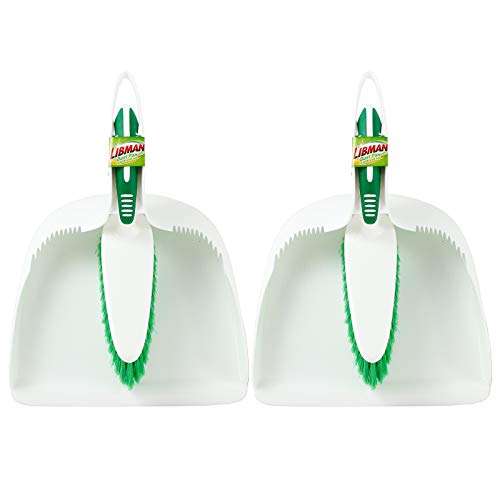 Libman Dust Pan and Brush Set | Portable Cleaning Brush | Mini Broom and Dustpan | Handheld | 2-Pack