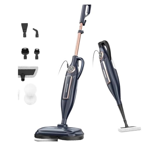 Compatible With INSE VM6 Scrubbing Steam Mop,10-in-1 Lightweight Spin Mop With Rotating Mop Pads, 3 Steam Modes & LED Headlights For Hard Floor Tile(Black) - color: Black