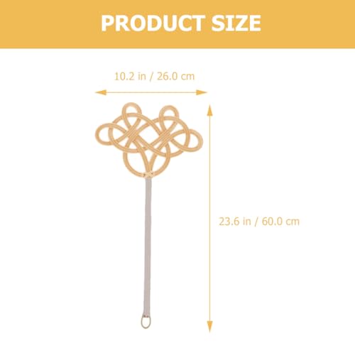 Ciieeo Long Handle Quilt Dust Removal Tool Rattan-Style Rug Fluffer Household Cleaning Duster for Carpet and Bedding Dust Cleaning