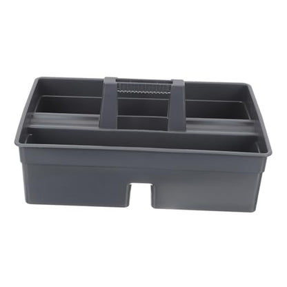 Happyyami Thick Plastic Cleaning Basket with Portable Handle Versatile Storage Organizer for Cleaning Tools and Supplies for Home and Office Use