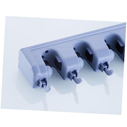 PRETYZOOM Multi-purpose Wall Mounted Mop Organizer Holder Friction Grips and Hooks Storage for Home Kitchen and Bathroom Use Space-saving Design for Brooms Mops and Tools