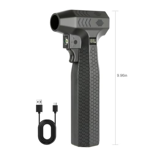 Compressed Air Duster, 130000RPM Powerful Turbo Air Duster with LED Light, 3-Speed Cordless Electric Duster with Brushless Motor, Jet Dry Blower for Computer, Keyboard, Home, Car, Outdoor