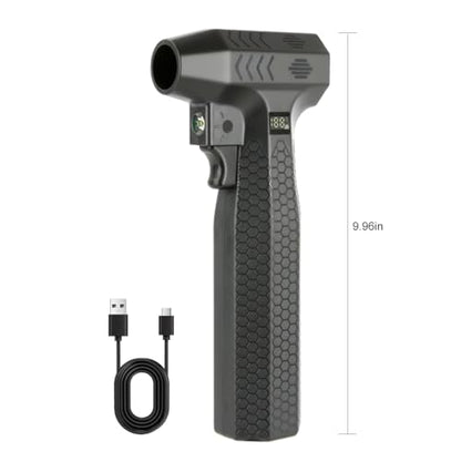 Compressed Air Duster, 130000RPM Powerful Turbo Air Duster with LED Light, 3-Speed Cordless Electric Duster with Brushless Motor, Jet Dry Blower for Computer, Keyboard, Home, Car, Outdoor
