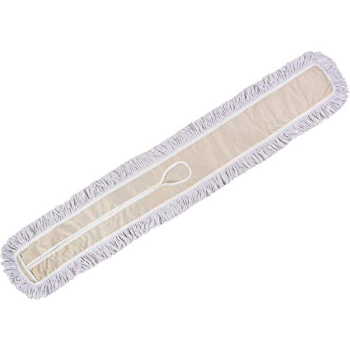 60 Inch Commercial Dust Mop Replacement Head – Reusable Cotton Dust Mop Refill for Floor Cleaning and Janitorial Use - size: 60'' X 5''
