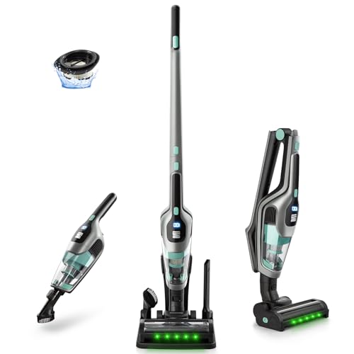 Kenmore 200 Series DS2010 Cordless Stick Vacuum Lightweight Cleaner 2-Speed Power Suction LED Headlight 2-in-1 Handheld for Hardwood Floor, Carpet & Pet Hair - style: Black