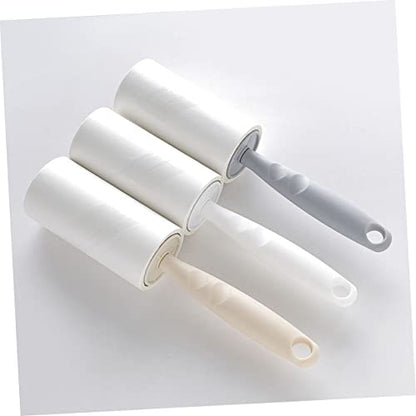 BESPORTBLE 2pcs Portable Roller Sticky Paper Set for Hair Removal Tearable Lint Roller with Sticky Replacement Paper for Clothes Pants and Furniture White