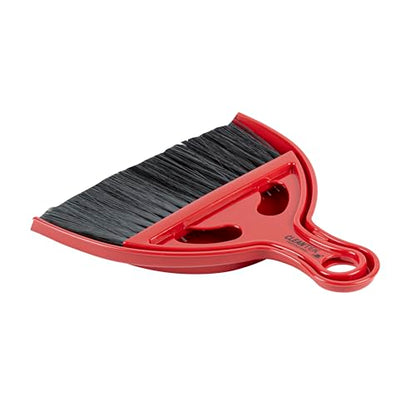 Restaurantware Mini Broom and Dustpan Set 10 Pack of Plastic Handheld Brush and Pan Compact Cleaning Kit with Ergonomic Handle Red and Black Office Desk and Home Cleaning Set