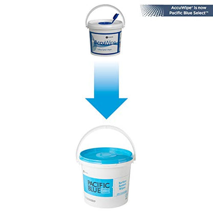 Georgia-Pacific Pacific Blue Select Surface System Wiper Bucket By GP PRO, White, 54006, 1 Bucket Per Case, 7.80" W x 7.80" D x 7.00" H - size: 1 Bucket, style: Bucket Only