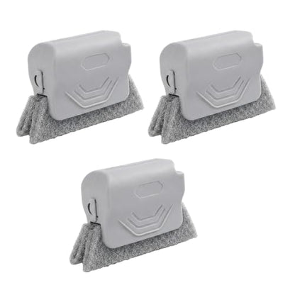 Window Track Cleaner, Handheld Cleaning Brush Set, for Window Tracks, Tile Grout Lines, Shutter Slats (Gray 3pcs) - color: Gray 3pcs